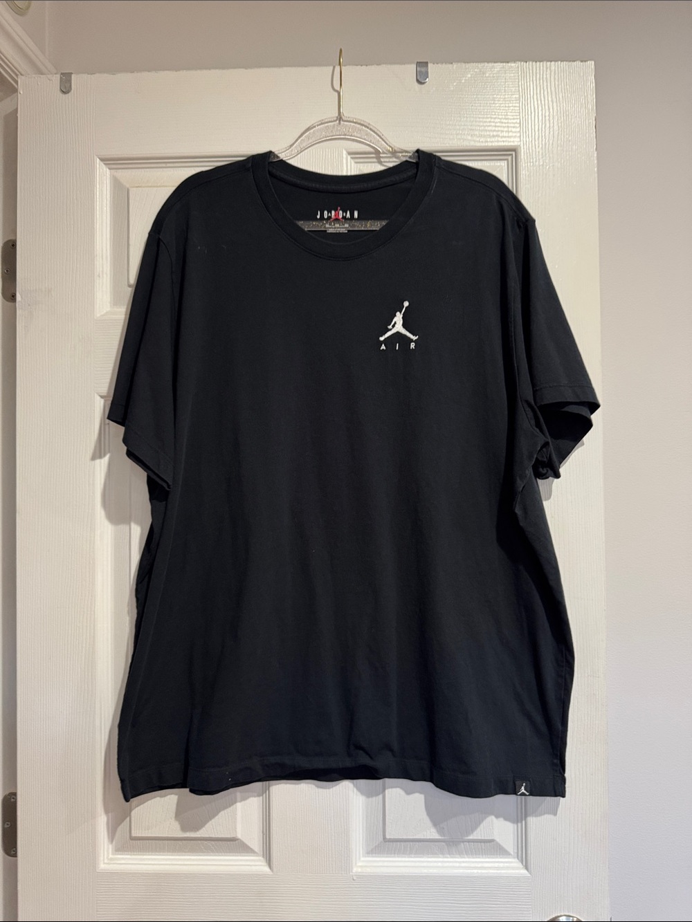 Jordan Black Short Sleeve Tee with White Jumpman Chest Logo3xl